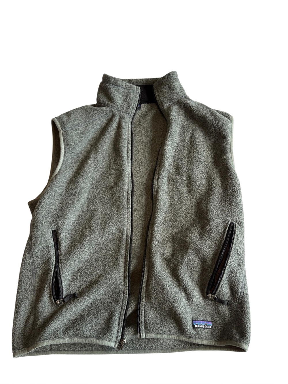 Patagonia Synchilla Fleece Jacket in Sage Green with Black Trim